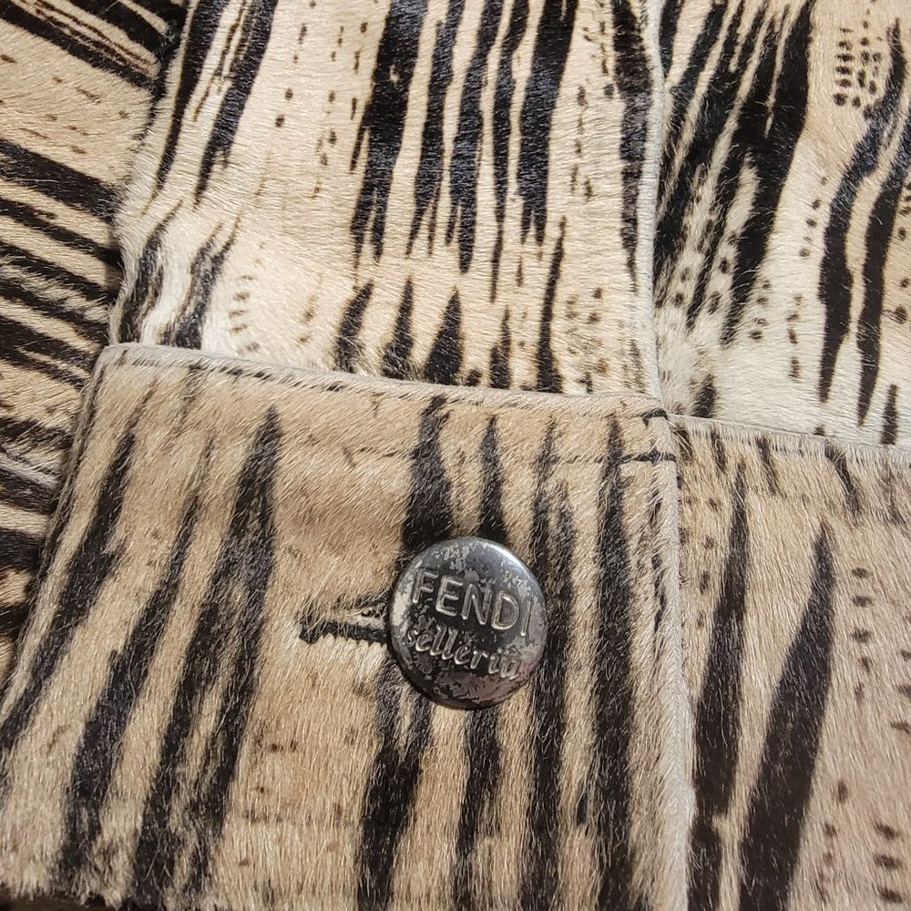 NWT Vintage FENDI SELLERIA Pony Hair Jungle Jacket - Picture 9 of 15